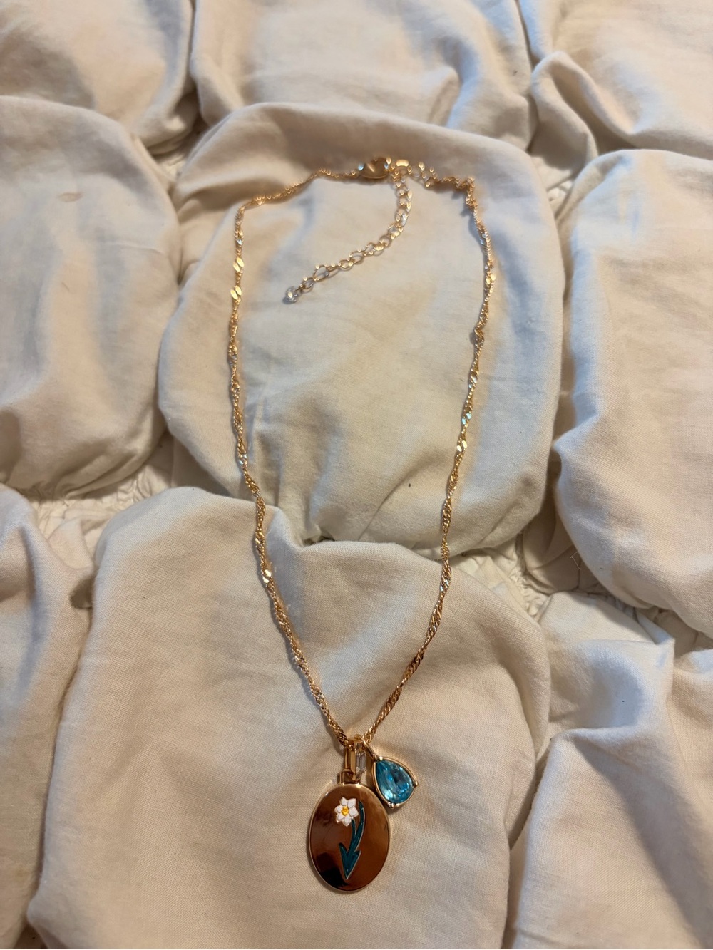 Free People March Birth Flower Daffodil Pendant Necklace